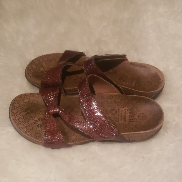 Dr Weil Faith brown slip on sandals slides 6/37 - Picture 3 of 6